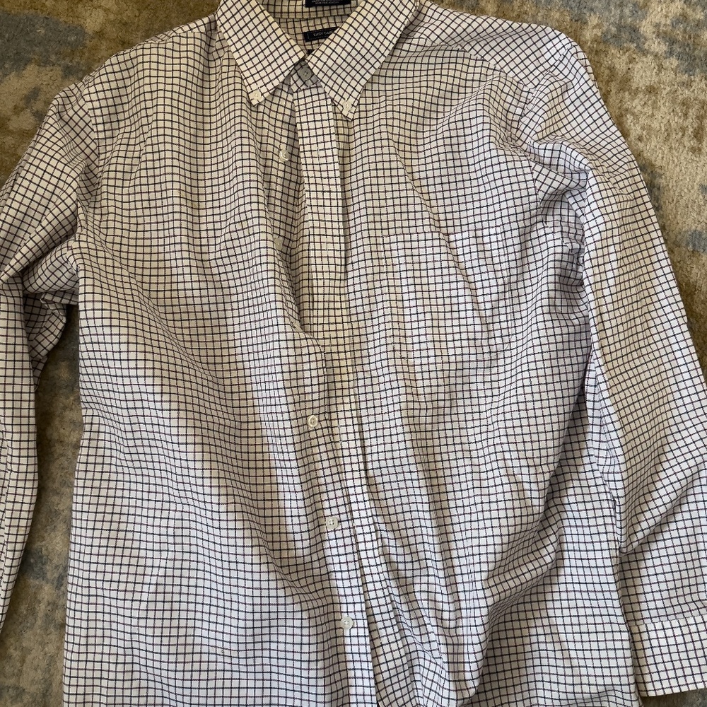17 34/35 Mens Plaid Dress Shirt